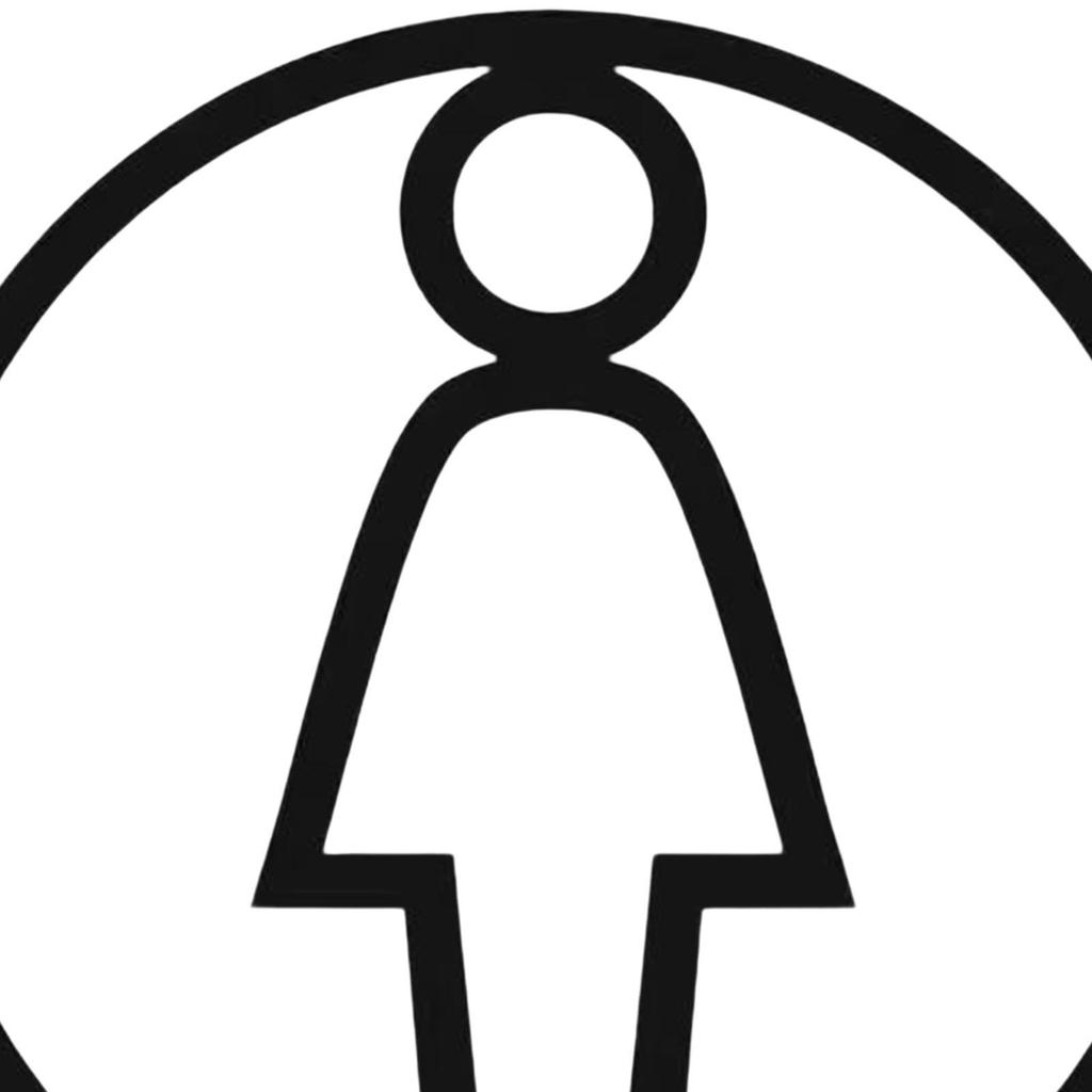 Stylish Restroom Wall Decoration Sign Acrylic Bathroom Signage Clear Washroom Marker for Offices Restaurants Hotel