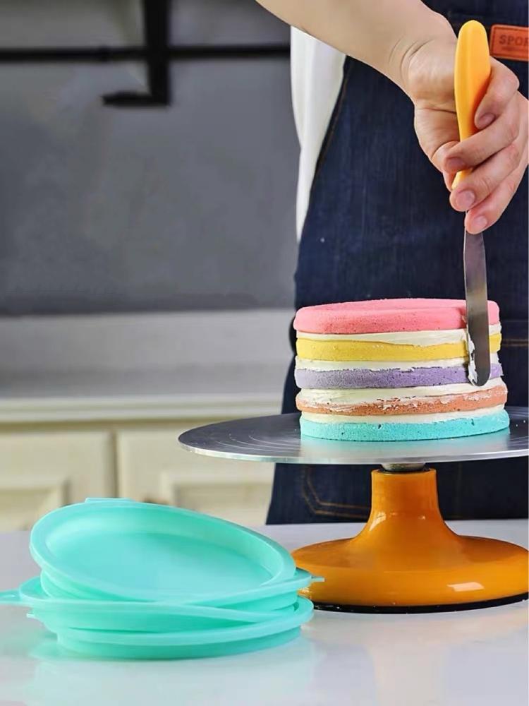 1/4PCS Round Silicone Layer Cake Mold Silicone Chocolate Mousse Cake Mould Cake Round Mould DIY Dessert Cake Baking Tools4/6/8in