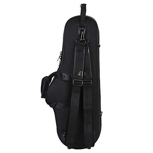 Oikabio Water-Resistant Oxford Fabric Alto Saxophone Big Bag Box Saxophone Soft Case with Adjustable Shoulder Strap, Black