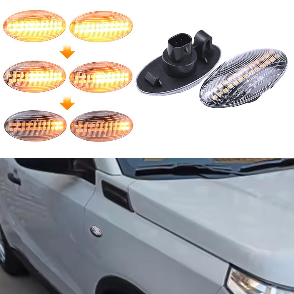 2pcs Dynamic LED Side Marker Turn Signal Lights Indicator Amber Repeater Car Lights For Suzuki Swift Jimmy Vitara SX4Turn Signal 2