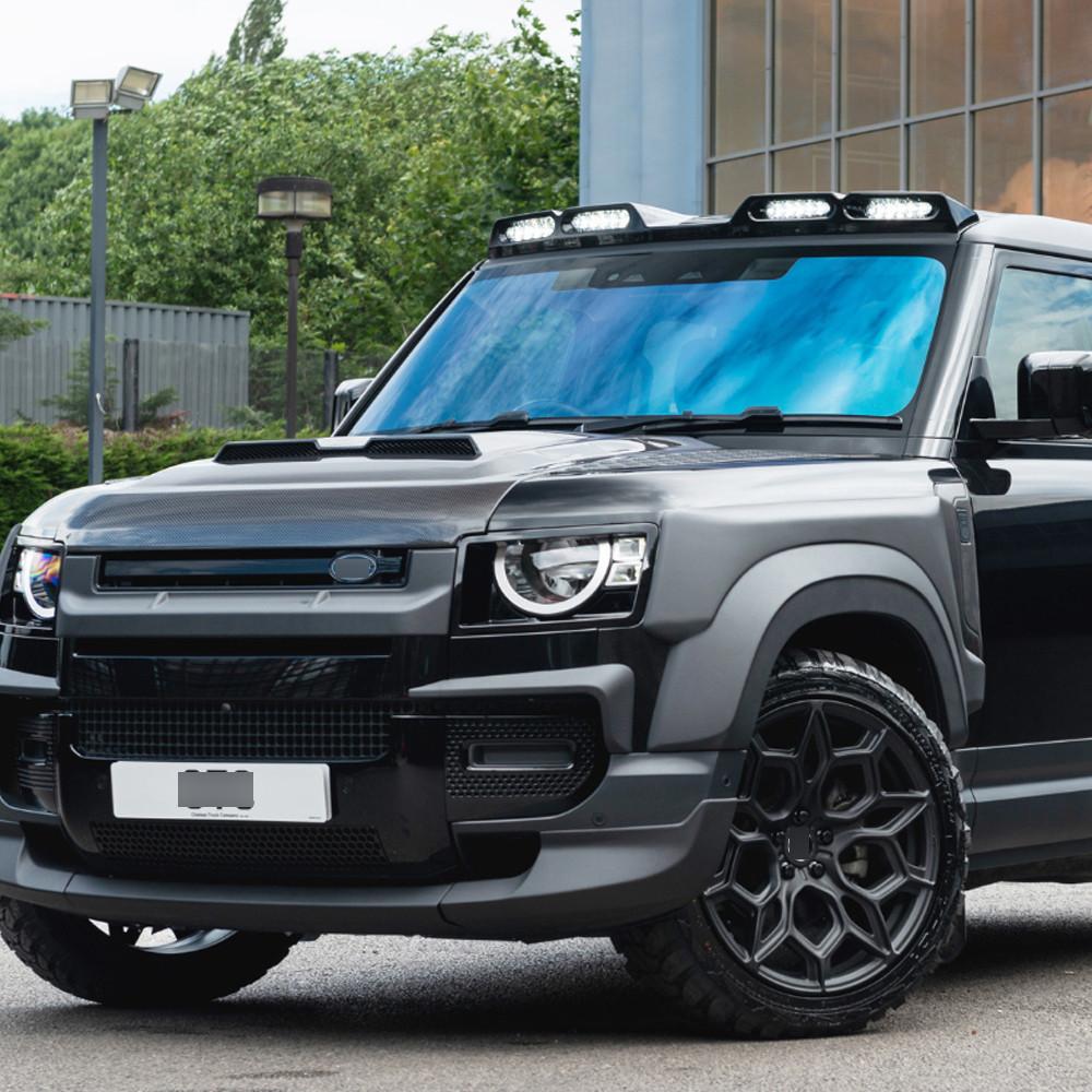 For Land Rover Defender Light Bar 4 LED Gloss Black Roof Pod L663 2020+ 90 110