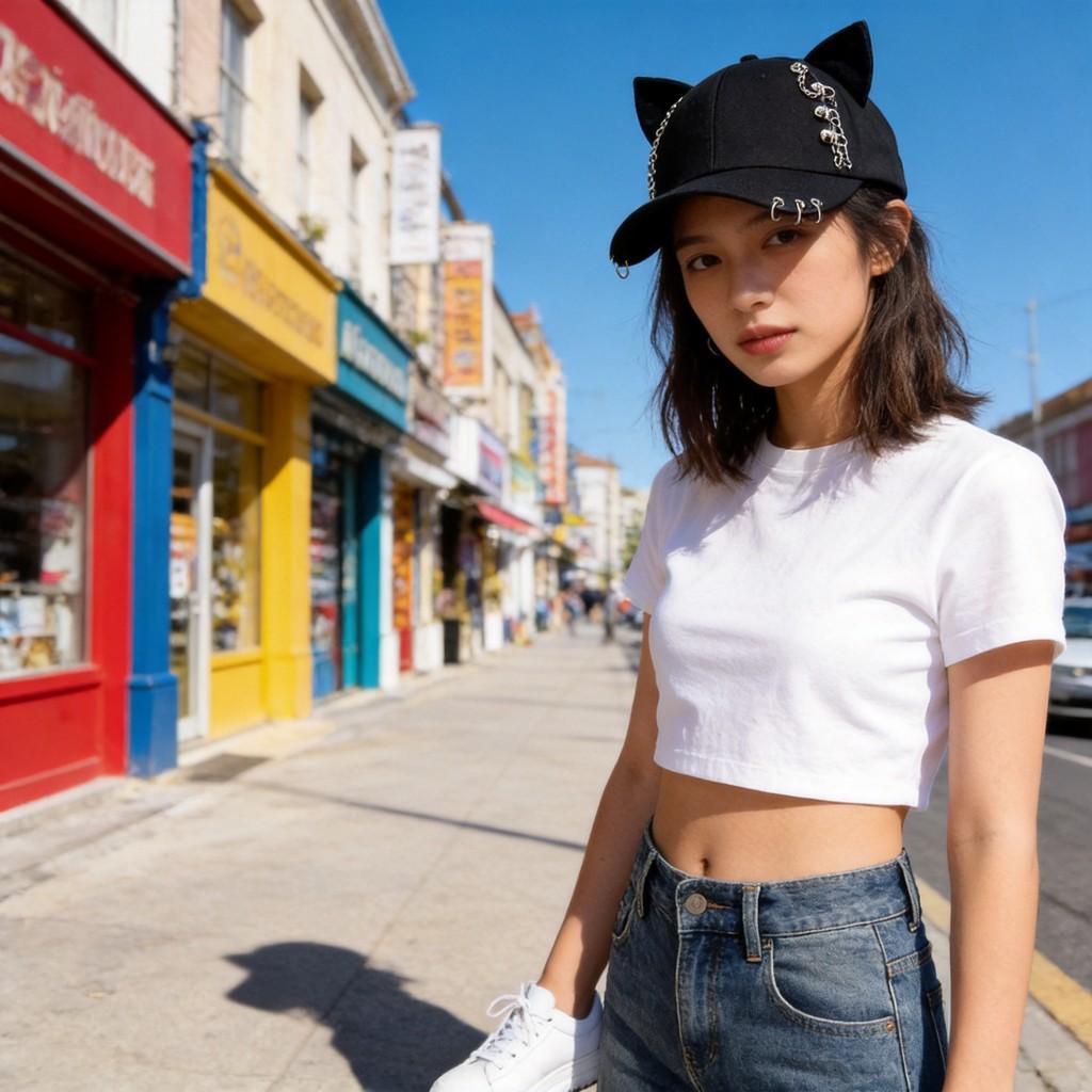 Metal Decor Baseball Hat With Sunshade For Street Style Looks