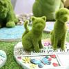 Flocked Animal Statue European Style Handcrafted Resin Simulation Moss Flocked Figurine for Garden