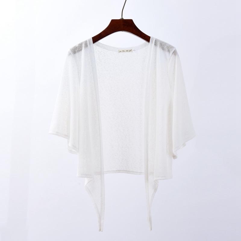 

Новые вязаные топы Seaside Holiday: Солнцезащитная шаль с рукавами-трубами большого размера для лета 2XL: 180-240 lbs белый