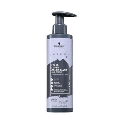 Semi-Permanent Color Mask - Schwarzkopf - Chroma ID 9.5-1 Pearl Silver - 300 Ml - All Hair Types - Bonding Technology