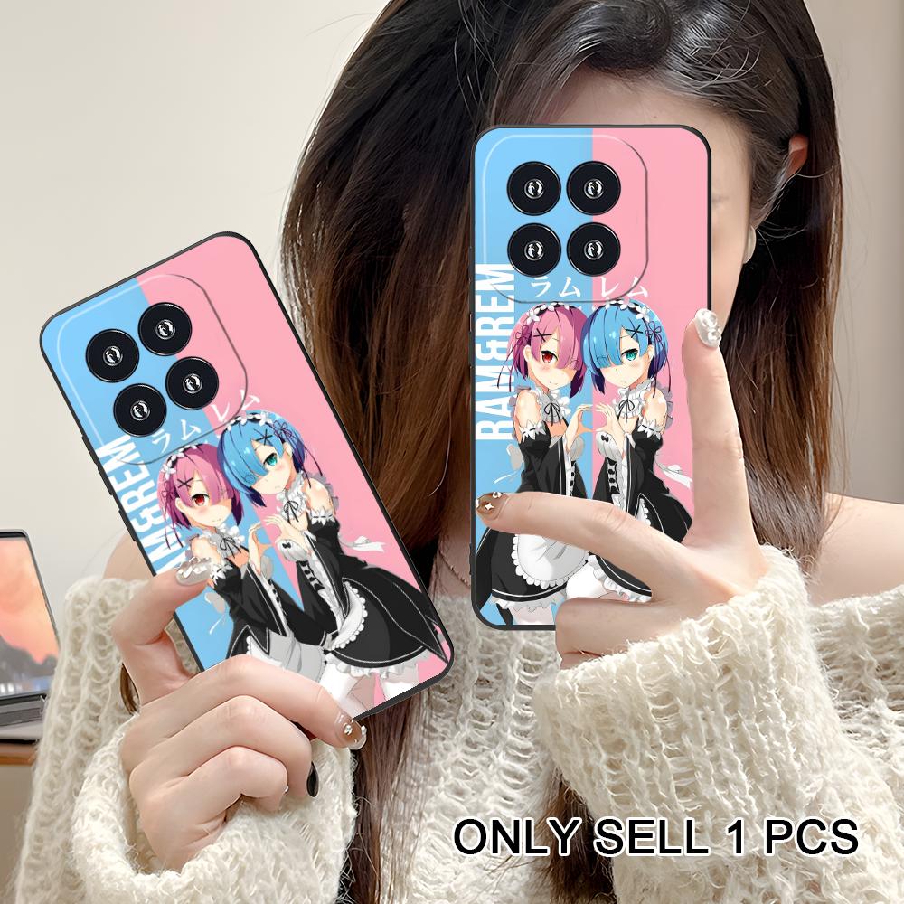ReZero Rem Ram Matte TPU Mobile Phone Case for Xiaomi 15 14 13 12 Mi 11 T Ultra Lite Pro S X 5G Colorful Printing Cover