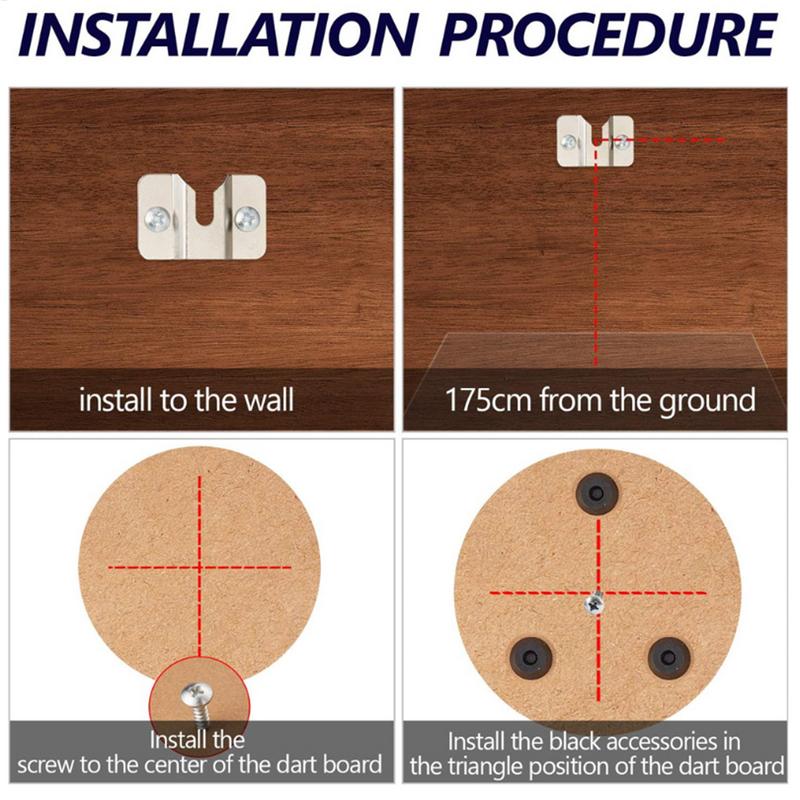 1 SET Dartboard Bracket Hanging Wall Hook Dart Board Hanging Dartboard Mounting Bracket Kit for Hanging Screw HookS Accessories
