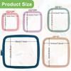 4/5Pcs Square Embroidery Hoops with 16 Needles Plastic Embroidery Frame Cross Stitch Embroidery Hoop For Sewing Art Crafts