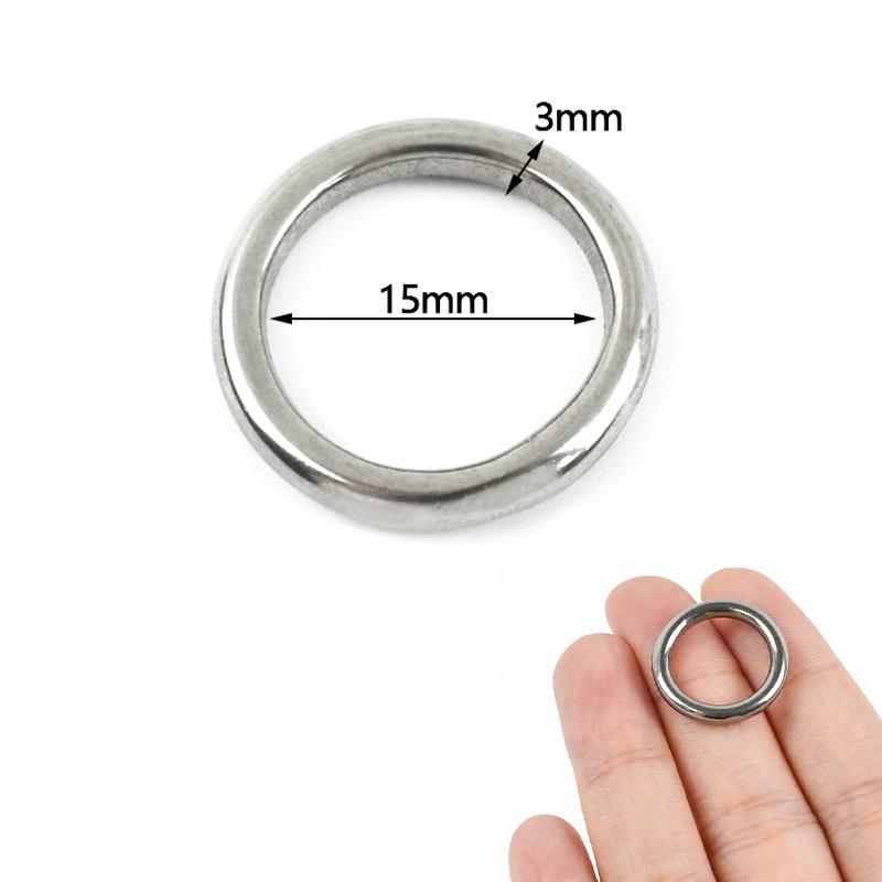 2-10Pcs 316# Stainless Steel Seamless O Rings Buckle Pet Collar Clasp Backpack Strap Hanging Bed Connection Anti-rust Ring