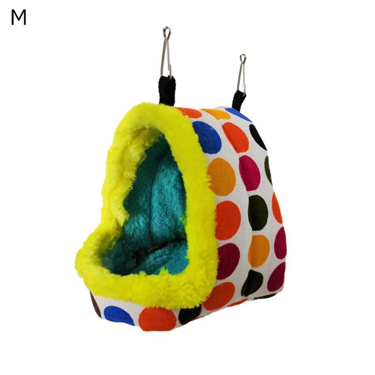 Winter Hanging Cave Sleeping Bag Hut House Bird Bed Parrot Toy Hammock Tent M