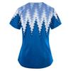 Women's Fashion V-neck Short Sleeve Workwear With Pockets Printed Tops