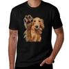 Golden Retriever High Five Tshirt Breathable Gym Short Sleeve Tshirt