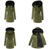 Women's Winter Parka Coat Thickened Fleece Lined Padded Warm Hooded Long Military Puffer Jacket Faux Fur Overcoat Casual Fashion Outdoor Outerwear New