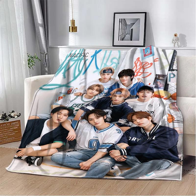 3D KPOP S-Stray-K-Kids Throw blanket Picnic blanket Warm Flannel blankets Home Couch bed linings blankets for beds Birthday Gift