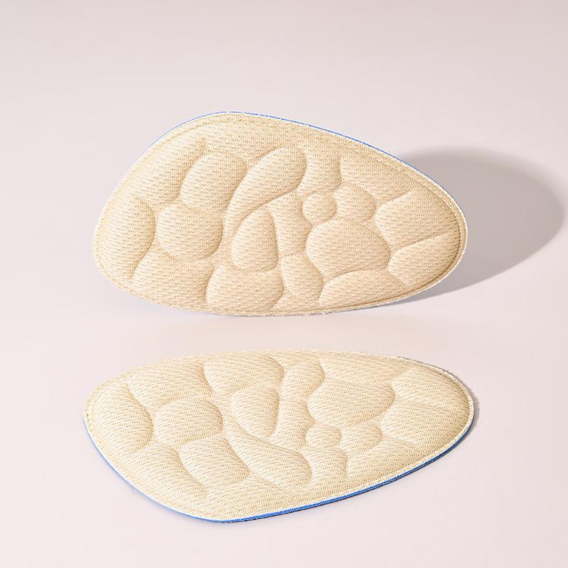 1Pair Women Forefoot Pad Pain Relief Insert Half Size Insoles Non-Slip Cushion Shoe Breathable Sweat Absorbing Foot Pads