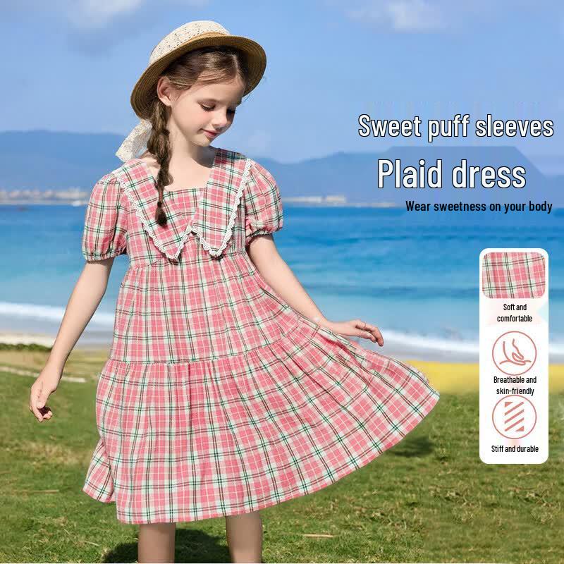 ABC KIDS Girls  Summer Vacation Cotton Princess Dress 110