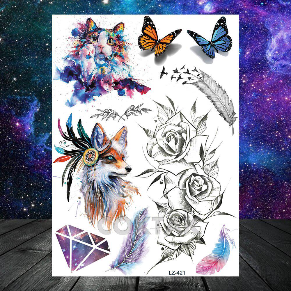 CATOR Temporäre Tattoos – 10 Blätter, Schwarz, Mandala & Dreamcatcher, Wasserfest, Für Arme & Körper
