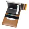Faux Leather Wallet Men Women RFID Blocking Tri-fold Wallet Minimalist Slim Front Pocket Anti-Theft Credit Card Holder