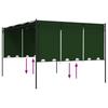 Gazebo 4 X 3 X 2.3 M Green Polyester and Steel