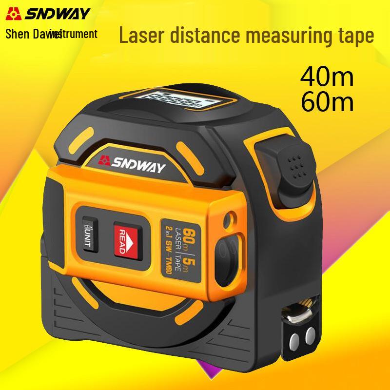 SNDWAY Laser Rangefinder: High-Precision 40m/60m Electronic Tape Measure and Ruler