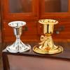2pcs Vintage Zinc Alloy Candle Holders Elegant European Table Decor for Romantic Dinner Home Centerpiece
