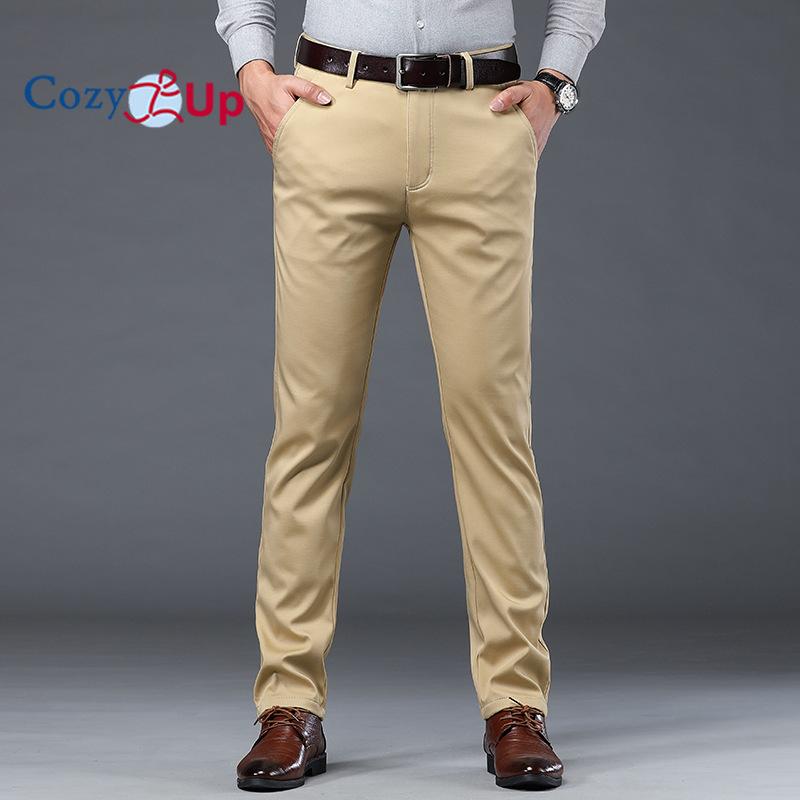 

Мужские повседневные брюки Cozy Up, свободные и удобные прямые деловые эластичные брюки 40 жёлтый