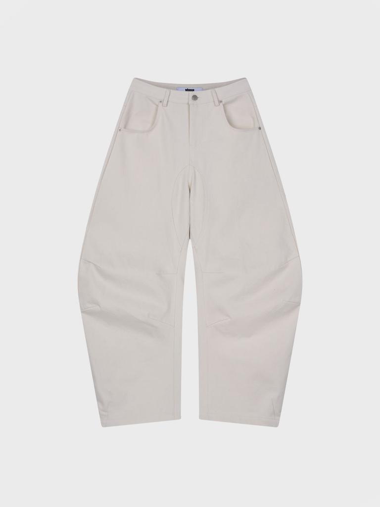Visus Cotton Curved Pants_Ivory