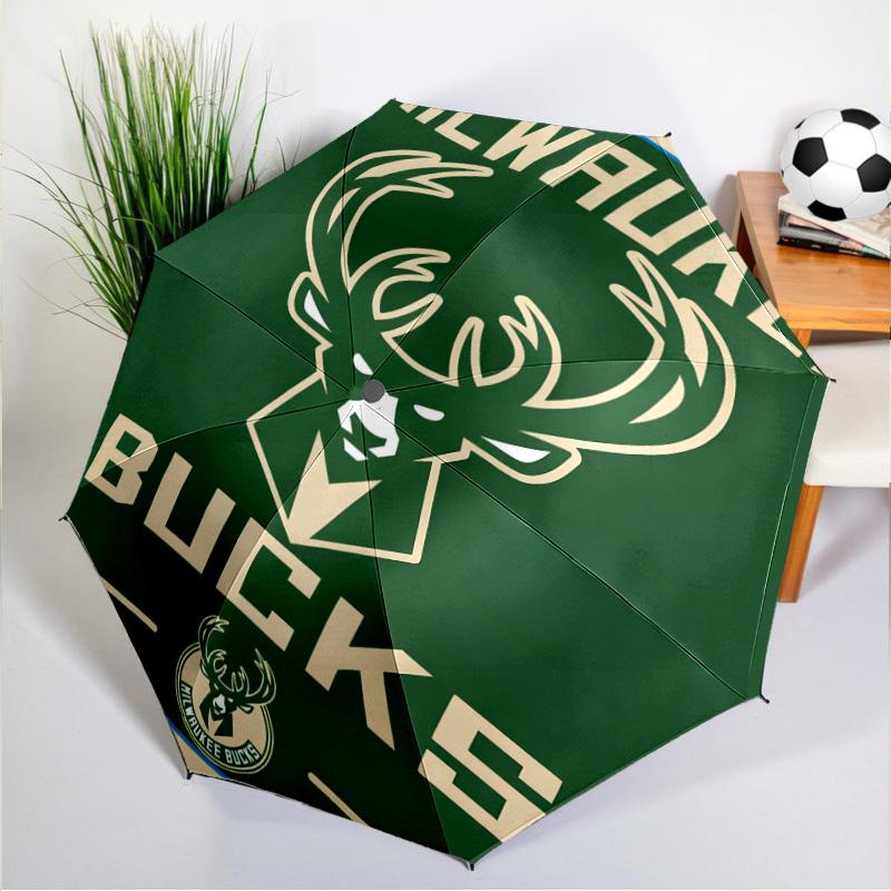 Bucks Team Logo Umbrella 8-Frame for Travel, Camping, Casual Lightweight Portable Umbrella, Essential for Every Family Holidays Gift