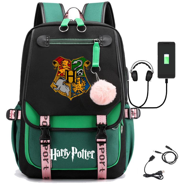Large Capacity Schoolbag with Shoulder Strap; Student Three-piece Pencil Case Set