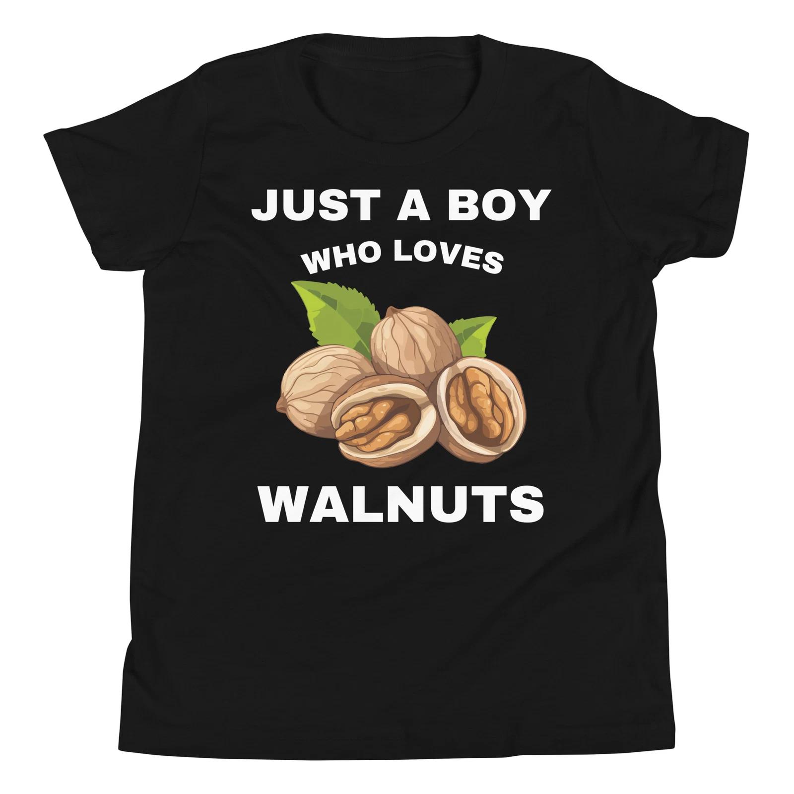 Just a Boy who Loves Walnuts Nut Food Lover Snack Lover Youth T-Shirt 140
