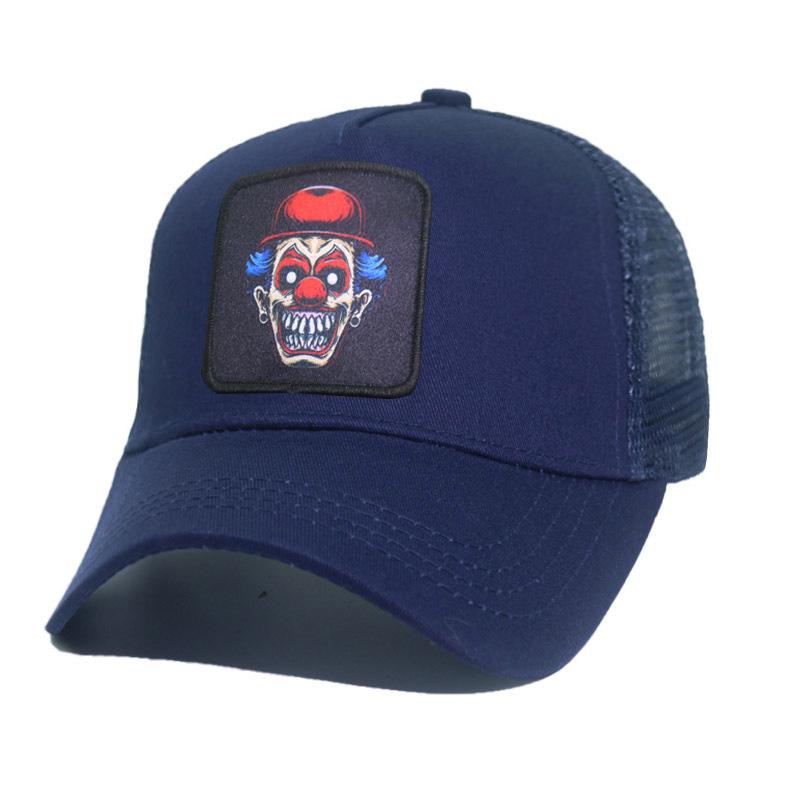 Trendy Fashionableable Clown Embroidery Stitched Baseball Cap For Men And Women, Backless Hip-Hop Hat, Summer Breathable Mesh Sun Gorras Unisex Str