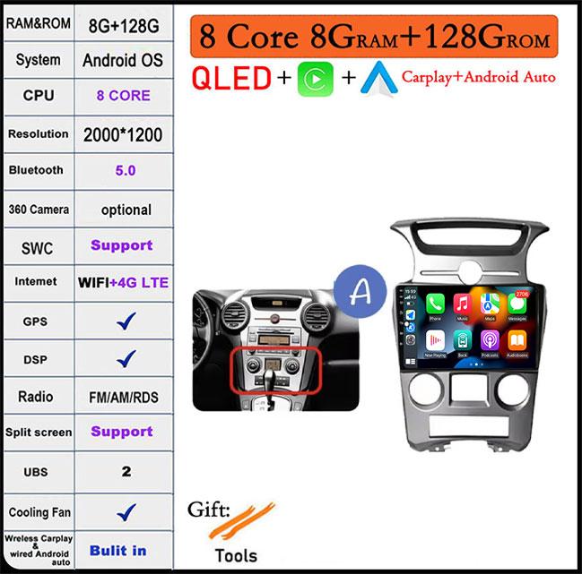 Touch Screen For Kia Carens UN 2006 - 2012 4G LTE 5G Wifi BT Carplay Radio Stereo Multimedia Player GPS Navigation Video