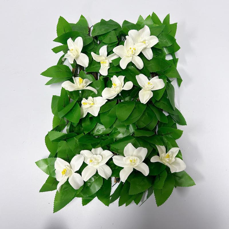 Retractable Grille with Faux Greenery for Balcony or Garden Decoration
