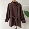 HOney J Women S Spurred Half High Neck One Button Half Trench Coat  4 colorS 