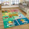 Niedlicher 3D-Cartoon-Teppich mit Animal Crossing New Horizons für Wohnzimmer, Schlafzimmer, Heimdekoration, rutschfeste Dekoration für Sofa, Kindergeschenk