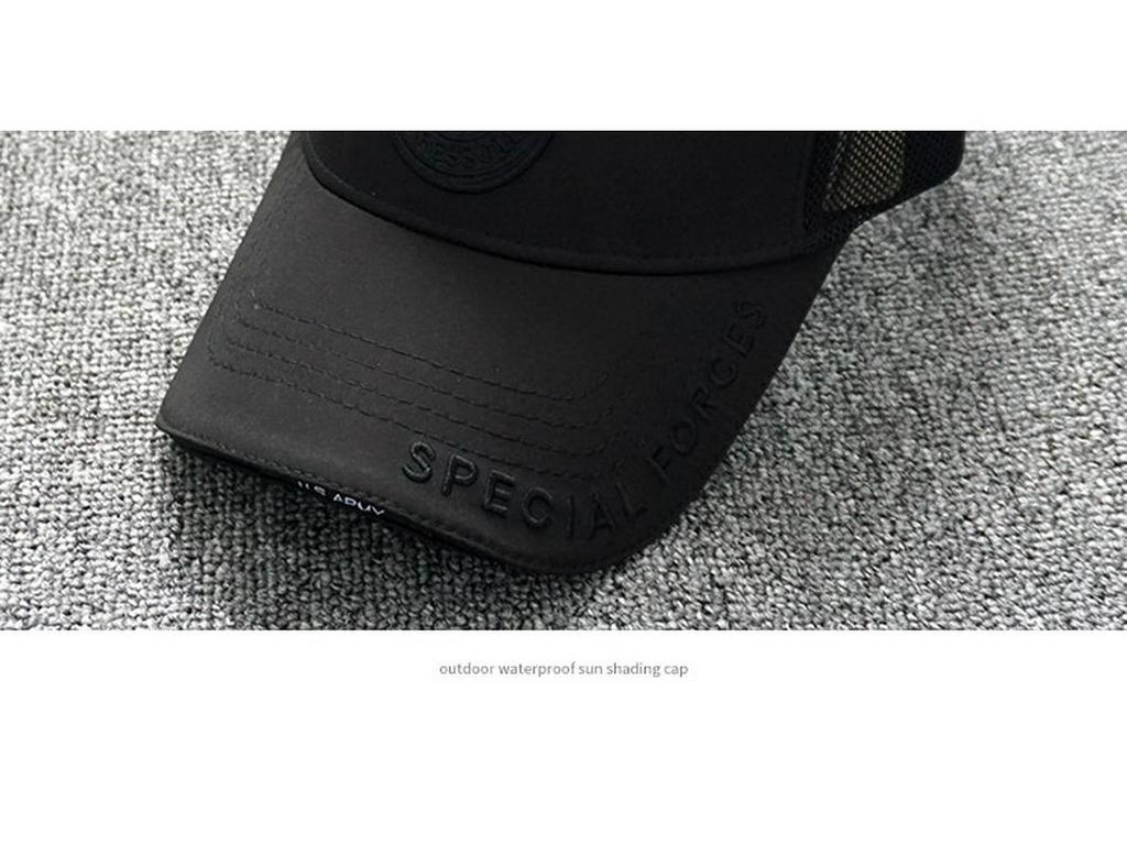 Embroidered Mesh High-Top Adjustable Baseball Cap