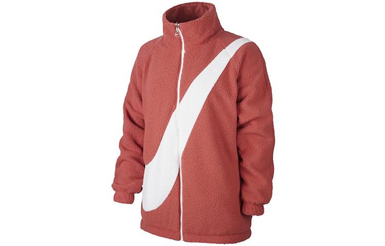 Nike Women ss Reversible Swoosh Jacket Light Redwood/White CI8937-897 S