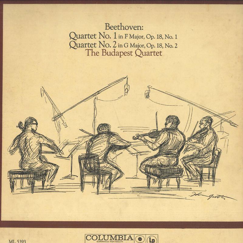 

LP Record BUDAPEST QUARTET BEETHOVEN Quartet No. 1 In F Major Op. 18 N ML5393 COLUMBIA MASTE 1959 US Classical Used