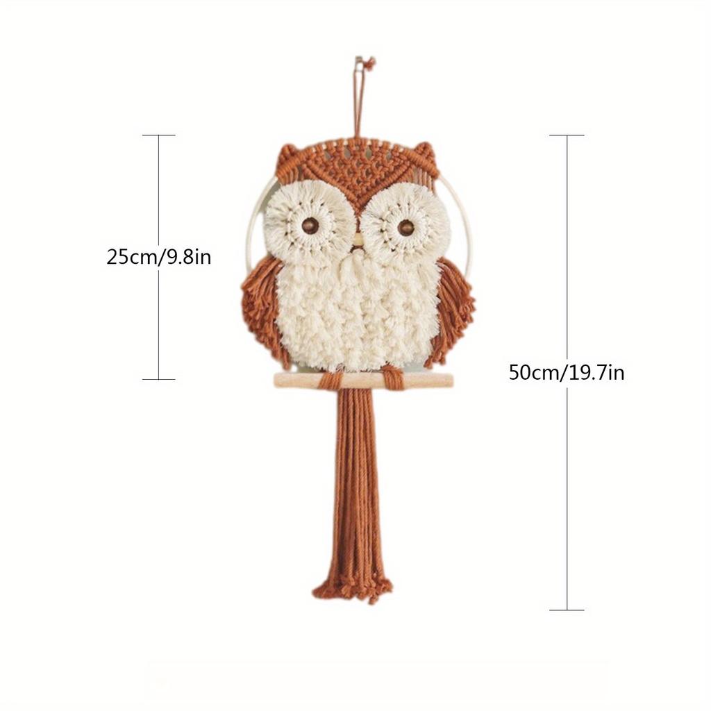1pc Creative Home Wall Decor Tapestry Wall Decor Hand-woven Owl Tapestry Suitable for Gifts to Friends and Family