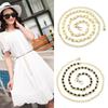 Pearl Waist Chain Women's Fashion Accessory - Versatile Metal Dress Ornament