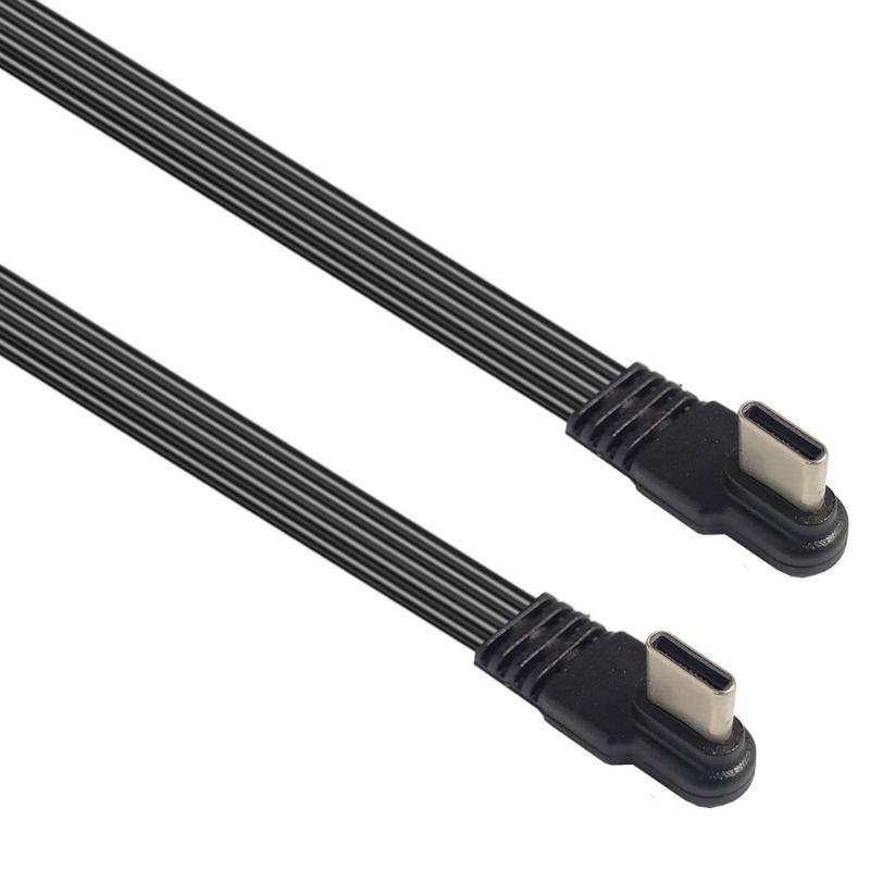 45W 90 Degree Elbow USB C Type C Cable Type C To USB C Male Fast Charging Data Cord for Laptop PC Phone Laptop