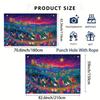 Background cloth for holiday gatherings vivid starry sky scenes including camels and shepherds no need for power supply