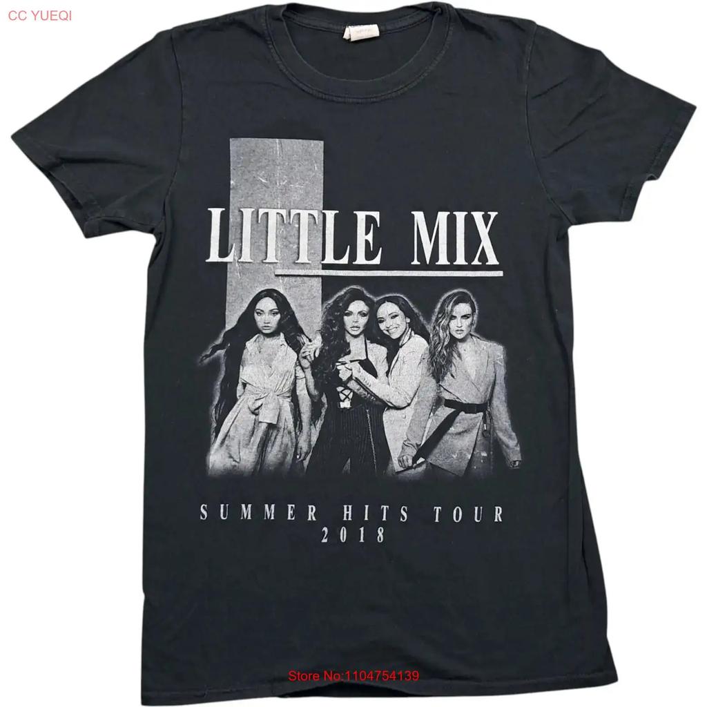 Little Mix T Shirt Small Mens Black Cotton Tour Concert Pop Music 2018 vintage Washed Casual graphic Stretched