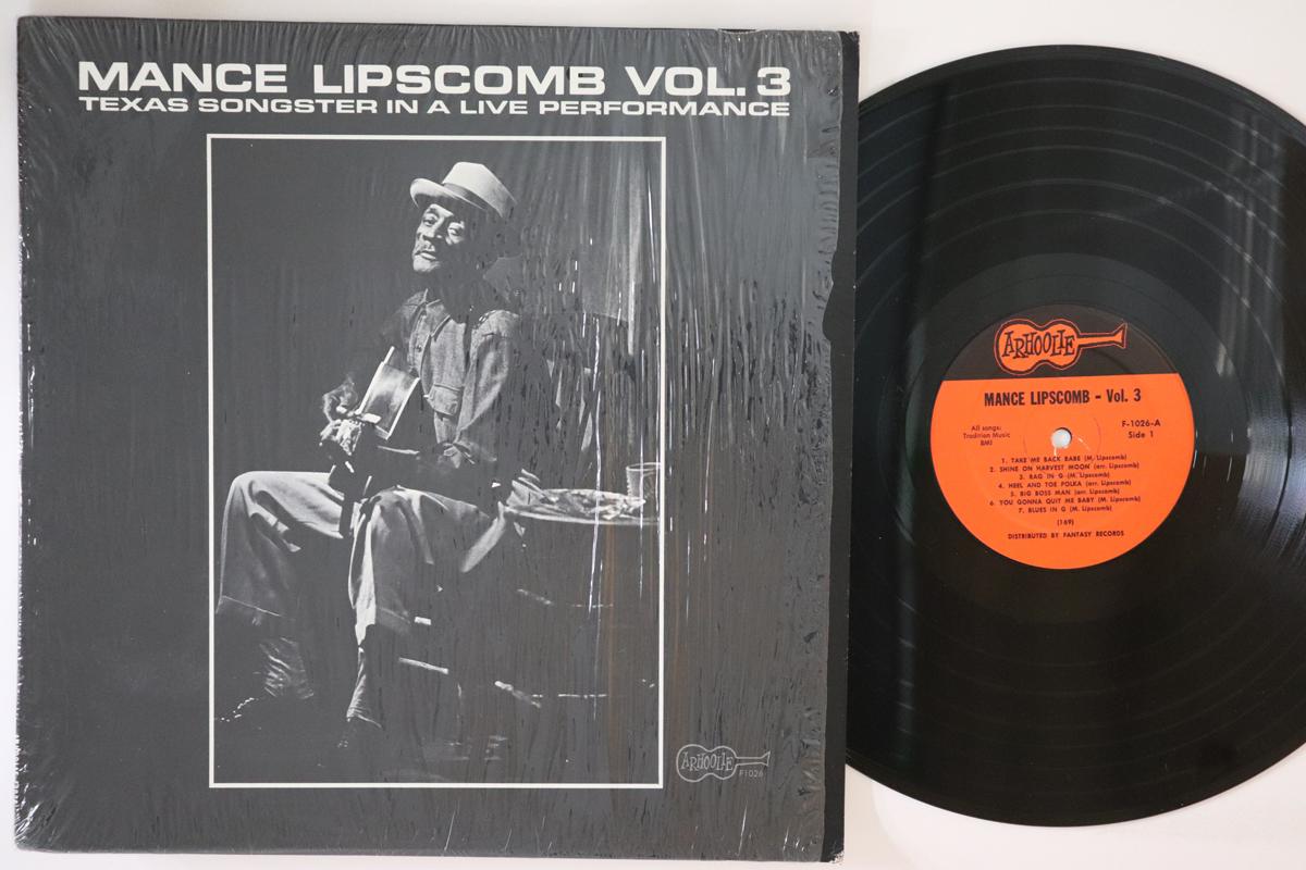 

LP Record MANCE LIPSCOMB - Texas Songster Volume 3 F1026 ARHOOLIE US Blues Used