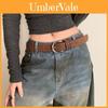 Retro American Suede Belt For Women With Metal Embellishments For Casual Wear