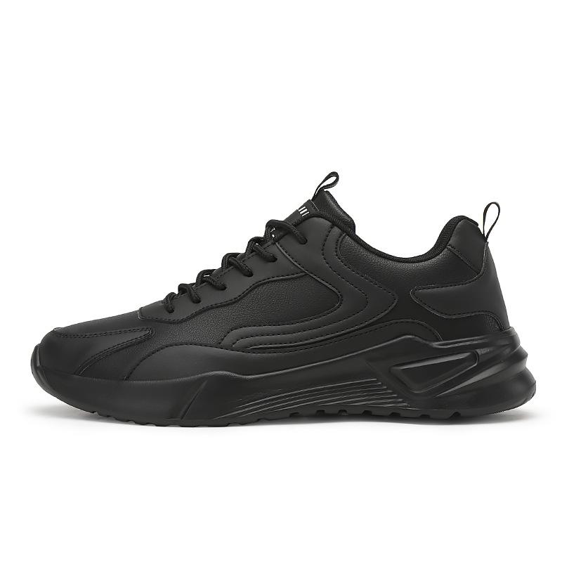 Autumn and winter large size 46 work work leather men's shoes 2025 lightweight non-slip casual sports shoes men