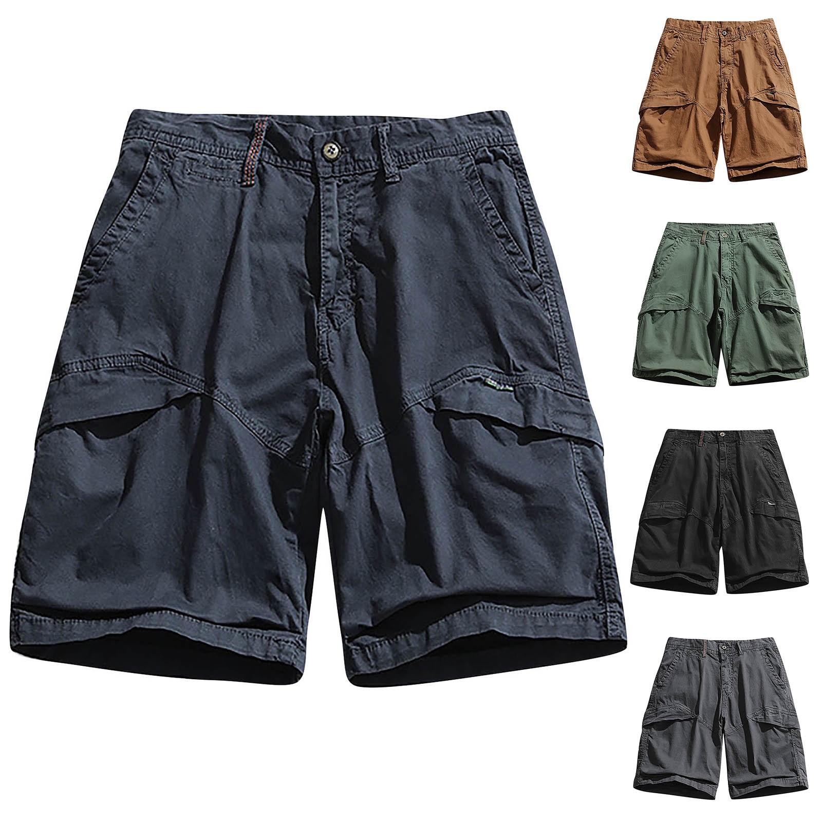 

Мужские летние шорты-карго, свободные повседневные мужские шорты-карго с несколькими карманами для бега на открытом воздухе