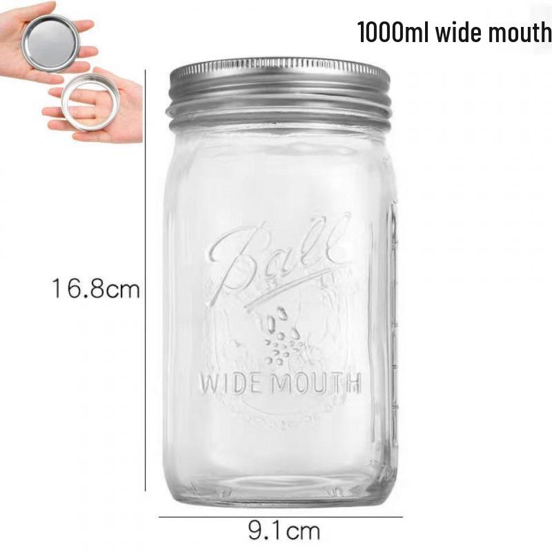 16oz Split Lid Mason Jar for Herbs, Salads, and Oatmeal