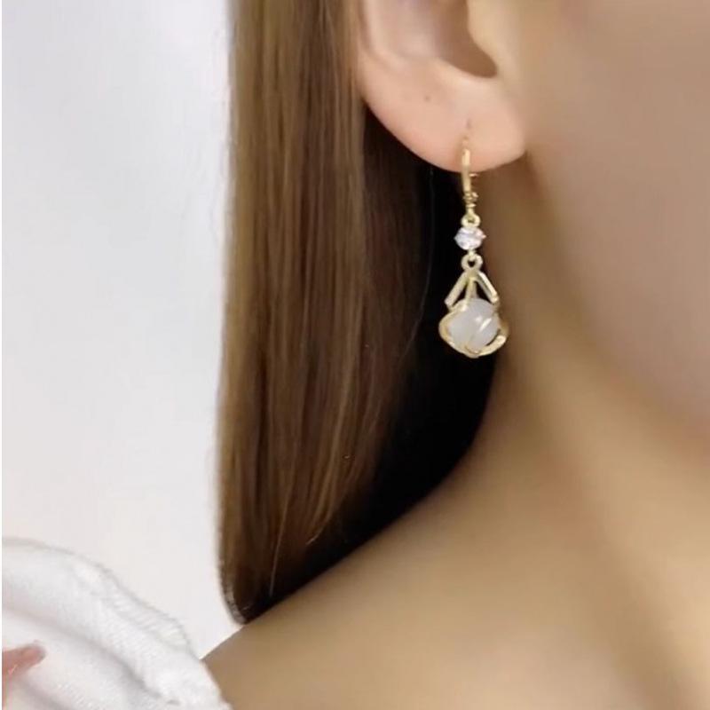 Cercei cu pandantiv lacrimă cu ac din argint S925 - Eleganți, la modă, design coreean 2022 pentru femei