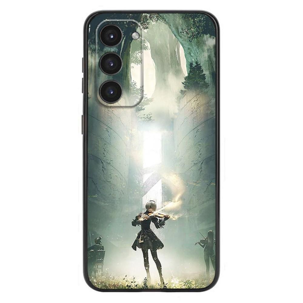N-NieR A-Automata 2B Phone Case For Samsung Galaxy A20,A21s,A22,A31,A32,A52,A53,A72,73,A80,A91 Soft Liquid Silicone Black Cover